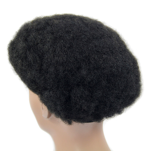Afro pelo humano brasileño rizado tupé para pelo - Product Image 3