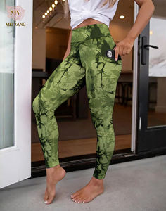 Leggings Meiyang con Estampado Personalizado para Verano, Pantalones Casuales de Yoga de Cintura Alta, Leggings con Estampado Tie-Dye y Bolsillos, Ropa de <span class=keywords><strong>Mujer</strong></span> - Product Image 1