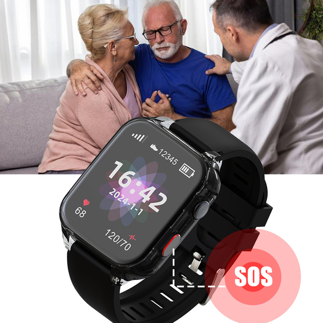4G Smartwatch Wifi Sos Watch Elderly GPS Fall Detection Anti-lose Alarm Vital Signs Monitoring Patients Smartwatch for Elder