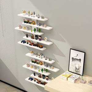 Wall Mounted Multi Tier Shelf 5 Layers No Drilling Required For Figurines Toys Storage - Product Image 2