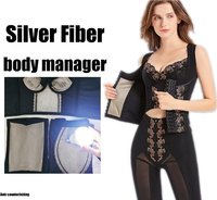 Faja Moldeadora de Fibra Plateada para Mujer, Postparto, Corsé Reductor de Cintura, Faja Colombiana, Control de Abdomen