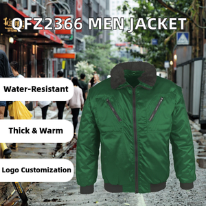 Veste de safari décontractée pour homme, imperméable et chaude, épaisseur standard, fermeture éclair, service OEM, logo personnalisé, toile, collection automne - Product Image 2