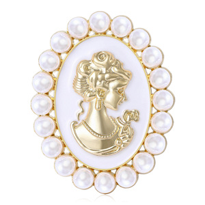 Broche <span class=keywords><strong>camée</strong></span> vintage-Broche en fausse perle <span class=keywords><strong>camée</strong></span> victorienne de style vintage bijoux pour pull-over manteau Corsage cadeau - Product Image 4
