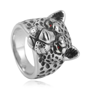 Bague Léopard Dorée pour Homme, Style Punk, Bijou Zodiaque Animal, Sertissage à Griffes, Cadeau 24024 - Product Image 5