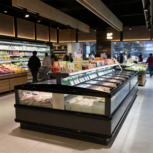Vitrine Réfrigérée Horizontale Combinée pour Supermarché, Présentoir à Viande, Poisson et Crème Glacée, Congélateurs - Product Image 4