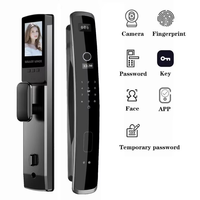 Serrure de porte intelligente Wishome WiFi App 3D avec reconnaissance faciale, entièrement automatique, avec empreinte digitale, caméra et sonnette