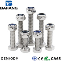 Set Sekrup dan Mur, Sekrup Hex Eksternal, Washer Datar, Washer Pegas, M3 M4 M5 M6 M12 M14, Baja Tahan Karat Grade 6.8, Ulir UNC