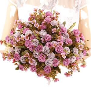 Großhandel Künstliche Kleine Rosensträuße Seiden-Tee-Rosen Kugelförmig Valentinstag Restaurant Tisch Dekorative Blumen - Product Image 1