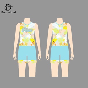 Tenue d'entraînement personnalisée avec logo et design – Haut et <span class=keywords><strong>short</strong></span> d'entraînement de cheerleading entièrement sublimés - Product Image 4