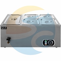 SHUANGCHI Gewerblicher Elektrischer Edelstahl-Suppenwärmer 15L 110/220V Tisch-Bain-Marie für Restaurant Buffet Hotel