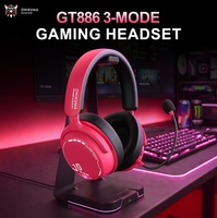 Auriculares Inalámbricos para Juegos Onikuma GT886, Sonido Envolvente 7.1, Batería de 1000 mAh, Auriculares para Gamers con Micrófono para PC, PS4, Switch