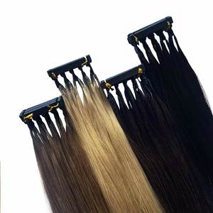 Extensions de cheveux humains vierges européens Remy 100% non traités, invisibles, super double drawn, micro-liens 6D, pointes 2nd-Feathers, vente en gros - Product Image 6
