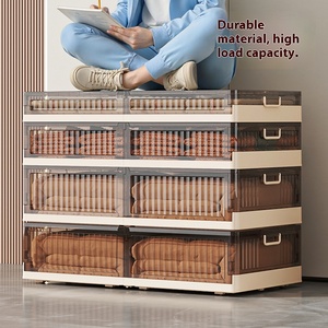 Contenedores de Almacenamiento Plegables con Ruedas para Debajo de la Cama Haogle, Contenedores de Ropa de PP Deslizantes con Tapa que se Abre por Ambos Lados - Product Image 6