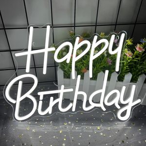 Enseigne néon Joyeux Anniversaire à LED Dimmable pour Fête, Maison et Décoration de Centre Commercial - Étanche IPX3, Décoration Murale, Texte/Logo Personnalisable - Product Image 2