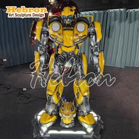 Özelleştirilmiş Büyük Açık Alan Plaza Robotu Transformer Serisi Optimus Prime Bumblebee Reçine Fiberglas Heykeli