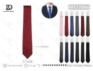 Cravate longue à motifs 7,5 cm, accessoire de costume formel en polyester - Product Image 1