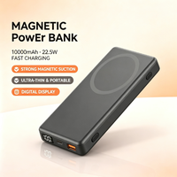 Chargeur portable magnétique sans fil étanche 10000mAh, charge rapide 22.5W, mini batterie externe compacte en plastique, logo personnalisé, entreprise