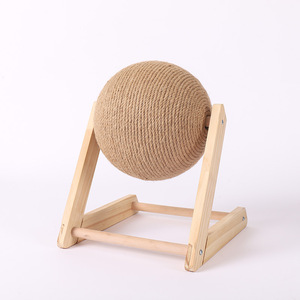 Sisal Ball <span class=keywords><strong>Cat</strong></span> Scratcher Self-Entertainment Verveling Verlichting Niet-Afstotende Verticale Slijtvaste Kattenspeelgoedklauwslijper Benodigdheden - Product Image 1