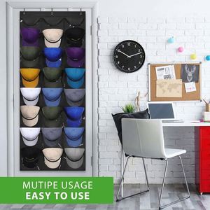 Échantillon Gratuit : Organisateur de Casquettes pour Casquettes de Baseball, Support Mural/Porte Visible pour Chapeaux avec 3 Crochets, 24 Poches Profondes - Product Image 6