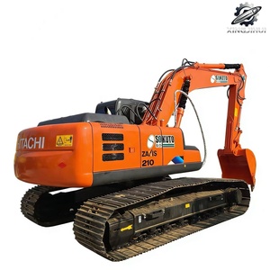 Excavadora de cadenas Hitachi ZX210 usada, 21 toneladas, cucharón de 1m³, marca original japonesa, excavadora grande para construcción, pocas horas, buen estado. - Product Image 1