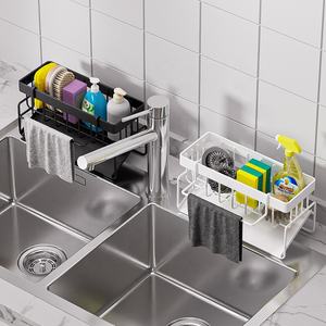 Égouttoir à torchons de cuisine, <span class=keywords><strong>support</strong></span> de rangement multifonctionnel pour éponges, pour évier, comptoir, extérieur, hôtel, restaurant, salon - Product Image 5