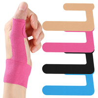 Bande de kinésiologie en coton pour poignet, attelle de soutien musculaire élastique, attelle de pression pour tendinite du pouce, sangle de sport fixe sans latex