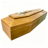 Ataúd de Madera Estilo Europeo, Certificado FSC, Ecológico, para Uso Funerario, Tamaño Personalizable, Directo de Fábrica