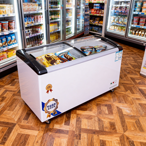 Vitrine de présentation de crème glacée en verre trempé, congélateurs de supermarché, <span class=keywords><strong>congélateur</strong></span> horizontal - Product Image 3