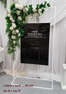 Letrero <span class=keywords><strong>de</strong></span> bienvenida <span class=keywords><strong>de</strong></span> metal para bodas, soporte <span class=keywords><strong>de</strong></span> acrílico para arco, estante publicitario, <span class=keywords><strong>cartelera</strong></span> - Product Image 4