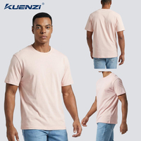 T-shirt à col rond Kuenzi personnalisé avec logo, coupe classique, épaules tombantes, 100 % coton, 220 GSM, doux, durable, taille plus 3XL, pour hommes