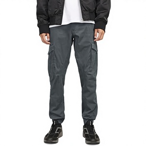 Wholesale Direct Factory Classic Fit Cargo Joggers for Men OEM Service Custom Made Logo 100% Premium Cotton Woven Canvas Fabrics - Product Image 6