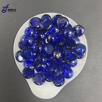Billes de verre plates en noir, blanc, bleu, vert et rouge, adaptées aux jeux de dames chinoises, aux jeux de billes et comme pièces de rechange.