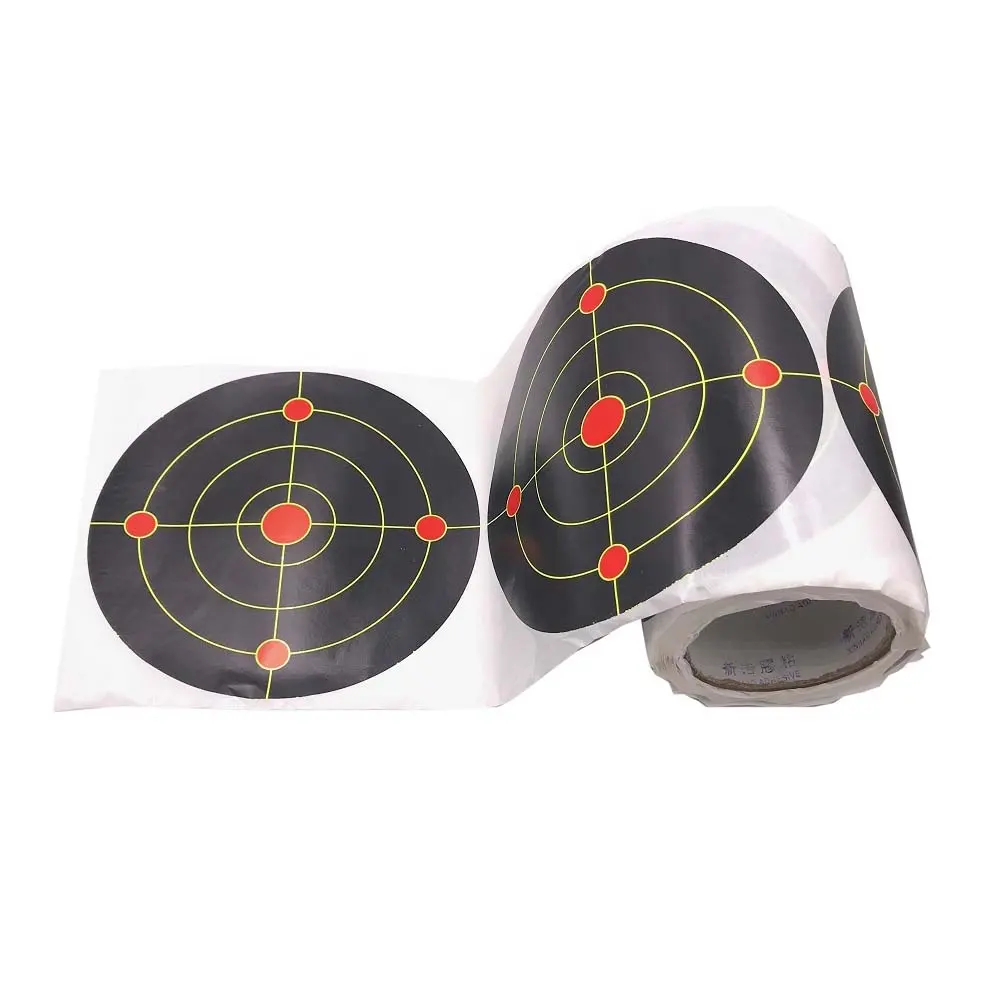 7.09"/18cm Splatter Burst Sticker Shooting Targets Bullseye Pattern 100Pcs per Roll Sports Hunting for Lead Pellet or BBs