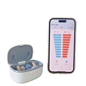 Prothèses auditives numériques rechargeables à 16 canaux de qualité médicale pour personnes âgées et adultes Prothèse auditive RIC avec fonction d'appel téléphonique et de musique - Product Image 1