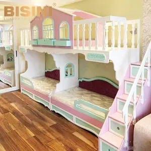 Cama de cabine de madeira sólida, alta qualidade, durável, barata, funcional, crianças, cama com colchão grátis