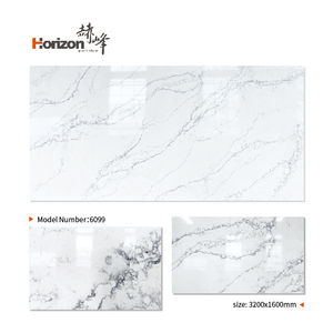 Chất lượng cao nhân tạo Quartz slab 6 mét Trắng calacatta đá thạch anh 2cm slab quartzit giá trắng thạch anh tấm - Product Image 6