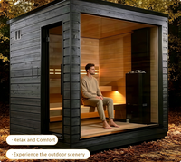 Sauna intérieur préfabriqué avec poêle à bois, montage facile, durable pour salle de sport et appartement