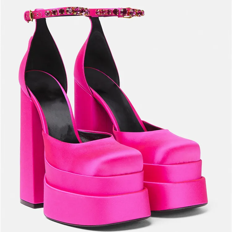 Women s Shoes 2022 Designer Block Platform Ladies Shoes Heels Women Luxury Heels Women's Pumps