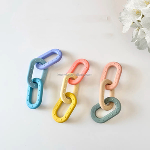 Chaîne de sécurité pour bébé en silicone sans BPA, jouet sensoriel à mâcher pour soulager la douleur des nourrissons - Product Image 1