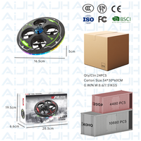 Avion télécommandé AiJH 360 °   Drone RC rotatif avec évitement d'obstacles, quadricoptère RC en mousse, drone à commande LED colorée