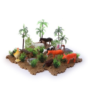 Juego de Juguetes de Animales de Granja con Caballo/Gallina/Pato/Vaca/Oveja/<span class=keywords><strong>Toro</strong></span>/Ganso de Juguete, Animales de Plástico, Juguetes - Product Image 1