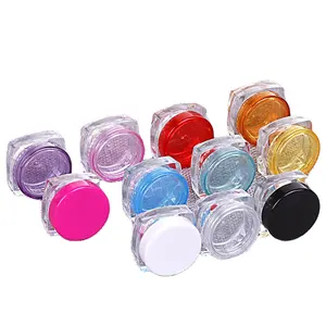 Nagel glitter jar runde PS kunststoff glas 5g 10g,5g jar