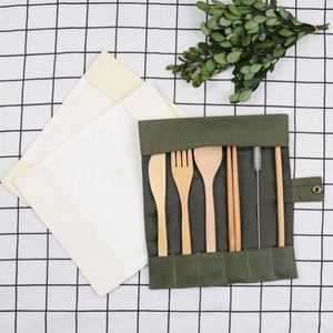 Bolsa de Almacenamiento de Lona para Exteriores con Logotipo Personalizado, Bolsa de Cosméticos Portátil, Estuche para Artículos de Papelería, Bolsa de Compras con Cierre de Cordón, Hecha de Algodón - Product Image 5