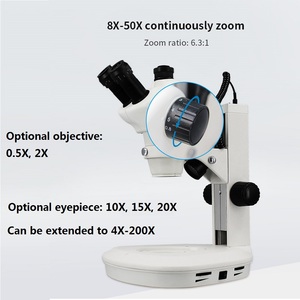 BD-60T Boshida Kính Hiển Vi Âm Thanh Nổi Trinocular 8X-50X Với Tấm Cảm Ứng 12 Inch Hoặc Màn Hình LCD Có Đèn LED Chiếu Sáng Phía Dưới Và Phía Trên - Product Image 3