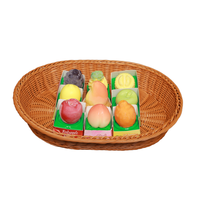 Vente en gros de crèmes glacées exotiques en forme de fruits 3D, saveurs mélangées mangue, pêche, raisin, fraise