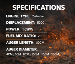 Taladro de Tierra a Gasolina de Alta Calidad <span class=keywords><strong>para</strong></span> Jardín, Perforación de Agujeros, Rompehielos <span class=keywords><strong>para</strong></span> Pesca en Agua, Tres Brocas, 1 Año de Garantía - Product Image 6