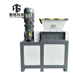 Crusher Machine Low Price Stocks Mobile Mini Waste Rubber PP PE Pet Glass Bottle Shredder Plastic 1 Set Single Shaft