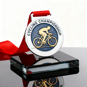 Médaille commémorative personnalisée de sport de vélo en métal de qualité supérieure Médailles de défi de cyclisme gravées au laser en vrac pour la <span class=keywords><strong>course</strong></span> - Product Image 3