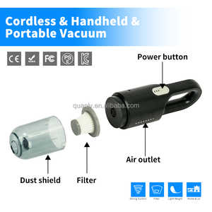 Penyedot debu genggam nirkabel Mini, penyedot debu genggam Mini portabel daya tinggi USB dapat diisi ulang, pembersih vakum genggam nirkabel untuk mobil 60 - Product Image 4
