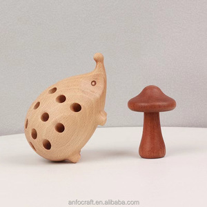 Hedgehog Wooden Pen Cup Pencil <strong>Holder</strong> for Desk Decor Organizer Creative Home Tabletop Ornament <strong>Lovely</strong> Gift Wooden Storage - Product Image 5